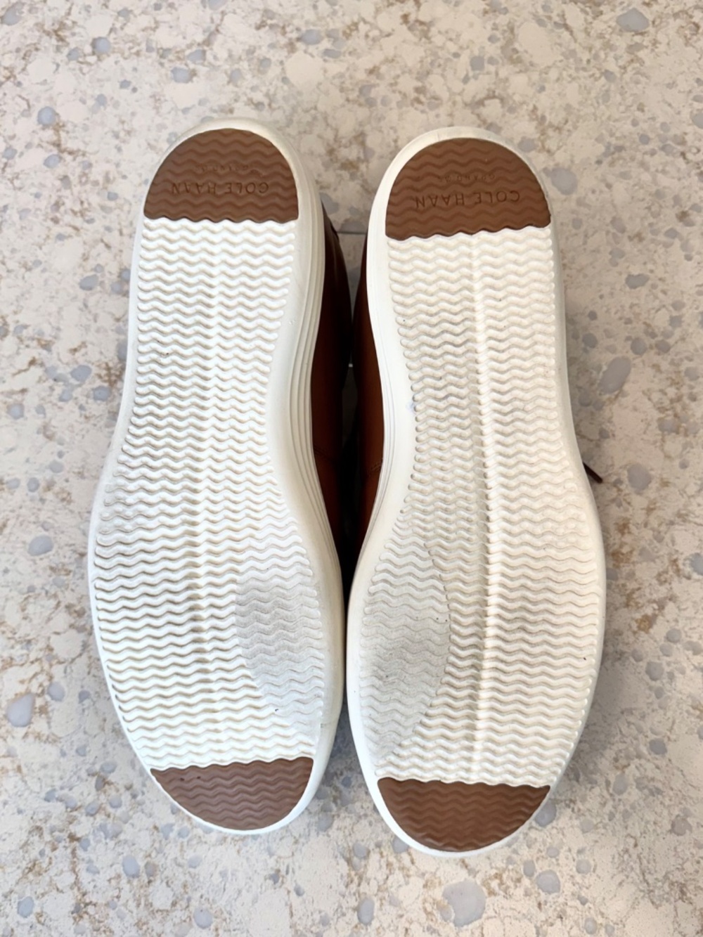 Men's Cole Haan Size 11.5M Cognac Leather Lace Up Sneakers, Arch Support - Picture 7 of 7